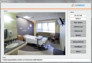 ziekenhuiskamer met IP EYE valdetectie middels sensoren